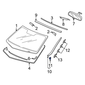 Acura OE - Left Windshield Molding Clip