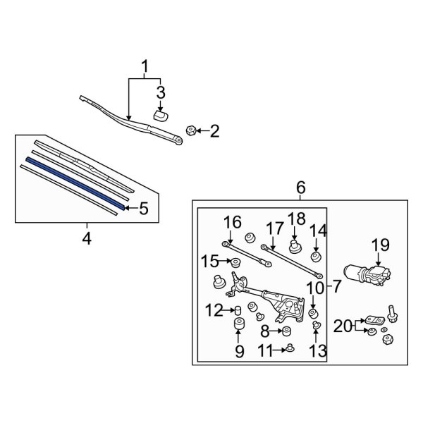 Windshield Wiper Blade Refill