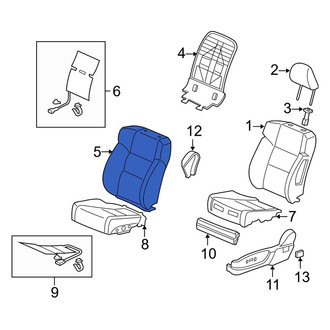 Acura OE - Front Left Seat Back Cushion Cover