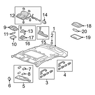 Acura OE - Roof - Interior Trim (Base / Special Edition / V6 Sedan)