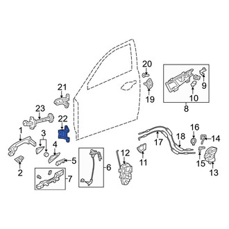 Acura OE - Front Left Lower Door Hinge
