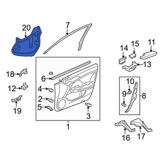 Acura OE - Front Left Door Water Deflector