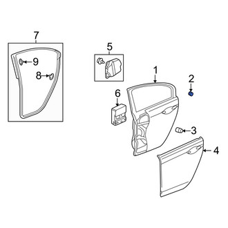 Acura OE - Rear Upper Door Stop
