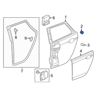 Acura OE - Rear Upper Door Stop