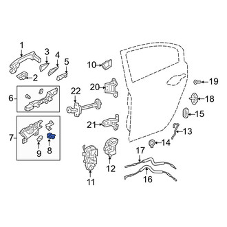 Acura OE - Front Inner Interior Door Handle Clip