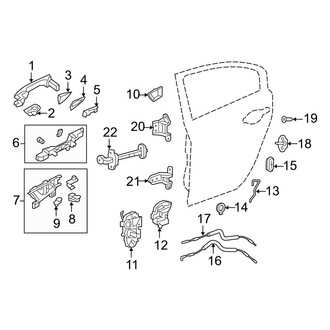 Acura OE - Rear Door - Lock & Hardware (Base / Special Edition / V6 Sedan)