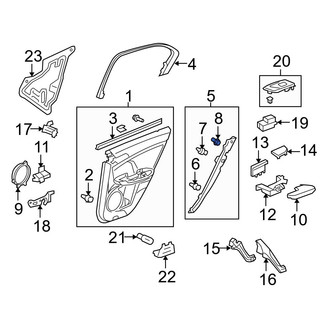 Acura OE - Lower Liftgate Trim Panel Clip