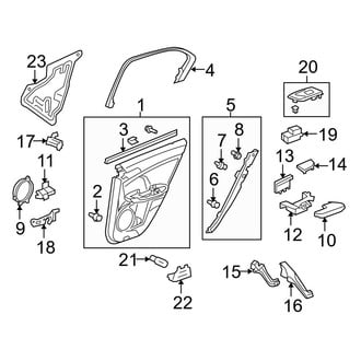 Acura OE - Rear Door - Interior Trim (Base / Special Edition / V6 Sedan)
