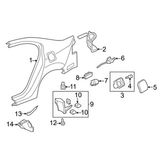 Acura OE - Quarter Panel & Components (Base / Special Edition / V6 Sedan)