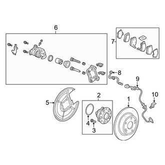 Acura OE - Rear Suspension - Brake Components (Base / Special Edition / V6)