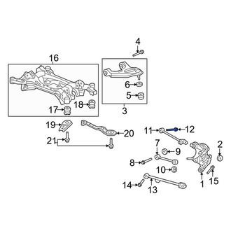 Acura OE - Inner Suspension Trailing Arm Bolt