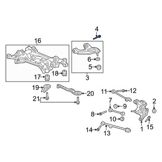Acura OE - Rear Upper Suspension Control Arm Bolt