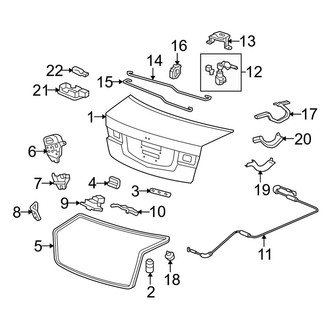 Acura OE - Trunk Lid - Lid & Components