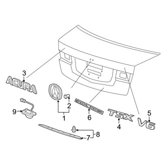 Acura OE - Trunk Lid - Exterior Trim