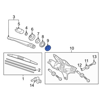 Acura OE - Outer Wiper Arm Washer