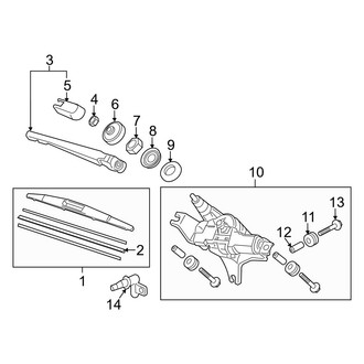 Acura OE - Lift Gate - Wiper & Washer Components (Base)