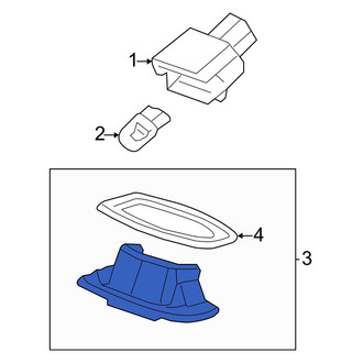 Acura OE - Rear License Plate Light Lens