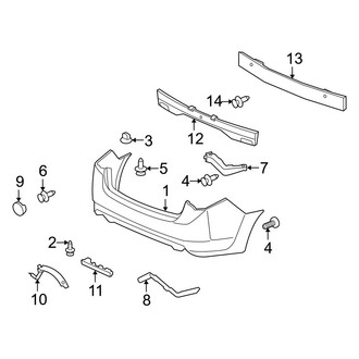 Acura OE - Rear Bumper - Bumper & Components