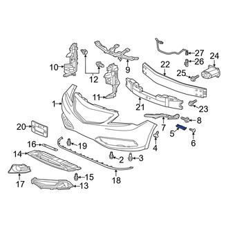 Acura OE - Front Left Bumper Cover Support Rail