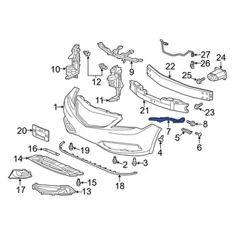 Acura OE - Front Left Bumper Cover Reinforcement