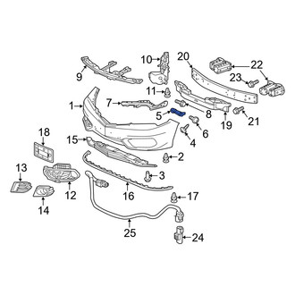 Acura OE - Front Left Bumper Cover Support Rail