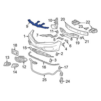 Acura OE - Front Center Bumper Cover Reinforcement