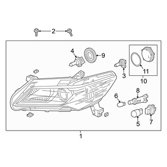 Acura OE - Front Lamps - Headlamp Components (W/O HID)