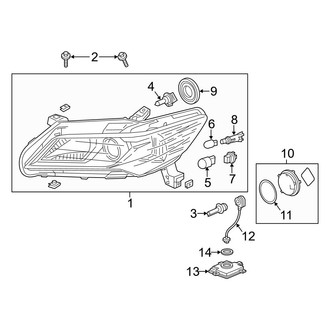 Acura OE - Front Lamps - Headlamp Components (With HID)