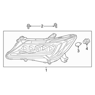 Acura OE - Front Lamps - Headlamp Components