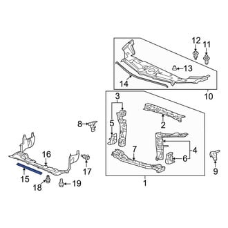 Acura OE - Radiator Support Panel Seal