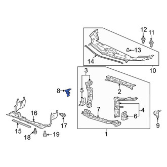 Acura OE - Right Bumper Cover Reinforcement Bracket