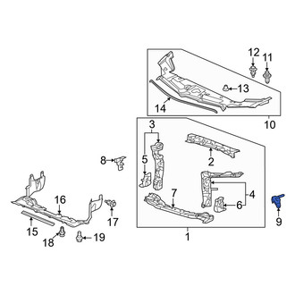 Acura OE - Left Bumper Cover Reinforcement Bracket