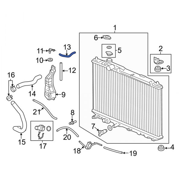 Engine Coolant Reservoir Hose