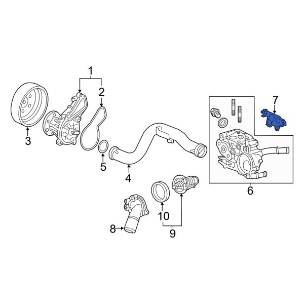 Engine Coolant Thermostat Housing Gasket