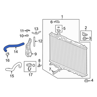 Acura OE - Upper Radiator Coolant Hose