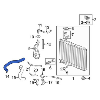 Acura OE - Upper Radiator Coolant Hose