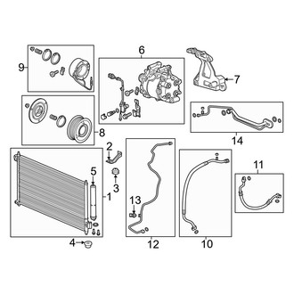 Acura OE - Air Conditioner & Heater - Condenser, Compressor & Lines (2.0L)