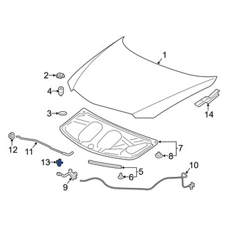Acura OE - Hood Prop Rod Retainer