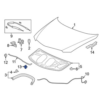 Acura OE - Hood Prop Rod Retainer