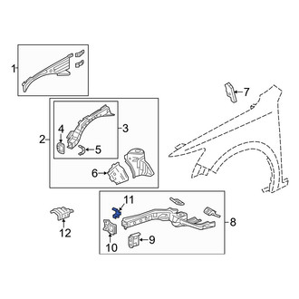 Acura OE - Left Inner Frame Side Member Bracket