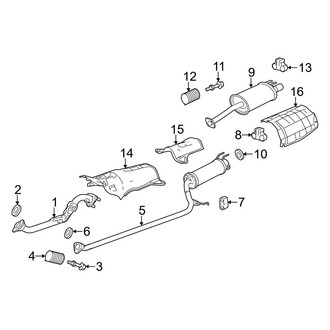 Acura OE - Exhaust System - Exhaust Components (2.0L)