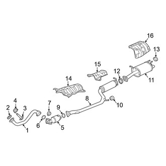 Acura OE - Exhaust System - Exhaust Components (2.4L)