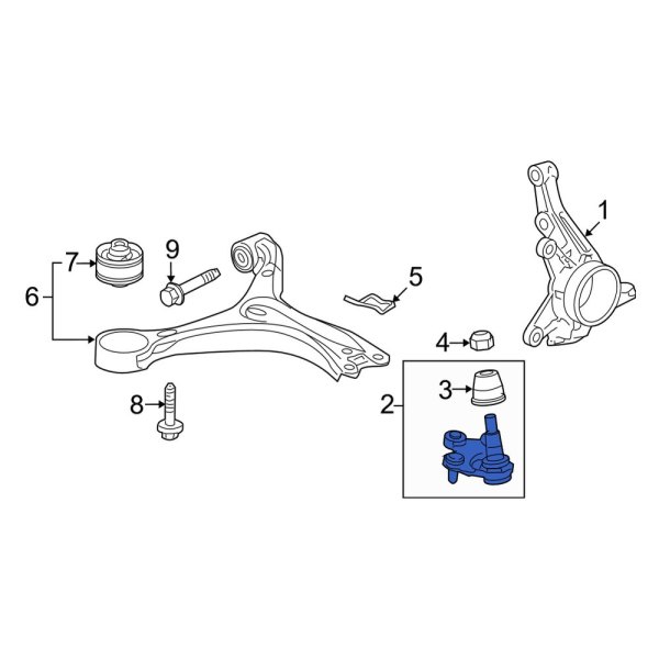 Acura OE 51220TR0A01 Front Suspension Ball Joint