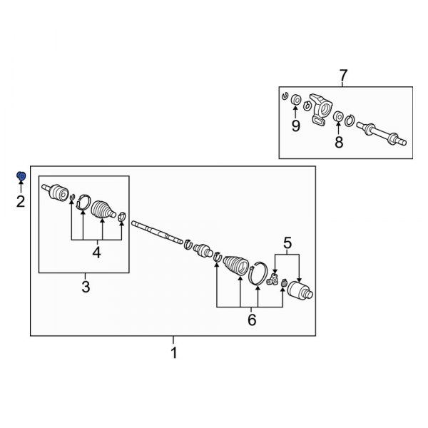 CV Joint Nut