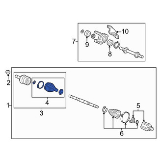 Acura OE - Front Outer CV Joint Boot Kit
