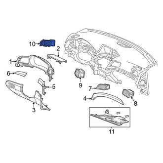 Acura OE - Left Outer Dashboard Air Vent