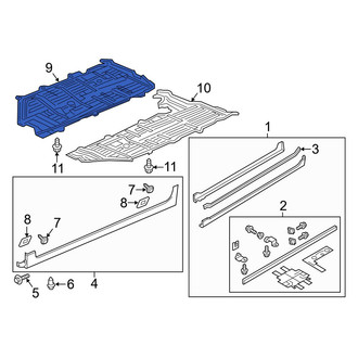 Acura OE - Right Floor Pan Splash Shield