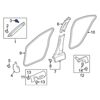 Acura OE - Body A-Pillar Trim Panel Clip