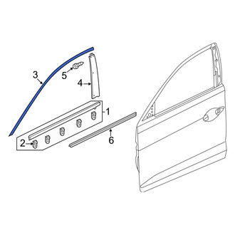Acura OE - Front Right Door Reveal Molding