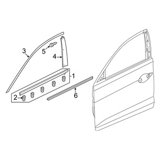 Acura OE - Front Door - Exterior Trim